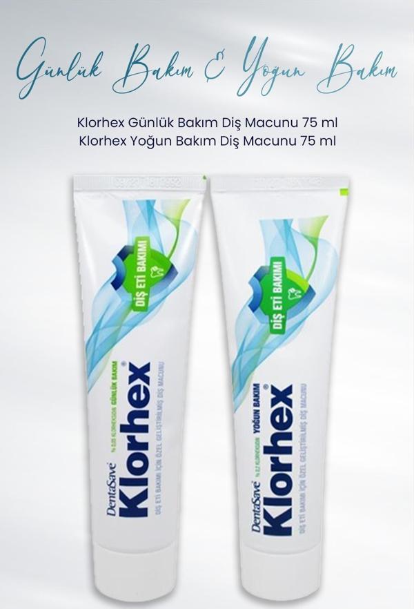 Dentasave Diş Macunu Klorhex Yoğun Bakım 75 ml ve Günlük Bakım 75 ml - Image 1