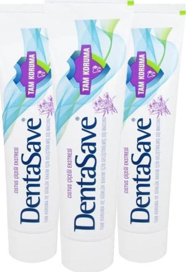 DentaSave Diş Macunu Tam Koruma Cıstus Çiçeği 75 ml x 3 - Image 1