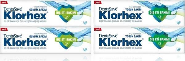 Dentasave Klorhex Diş Macunu Yoğun Bakım 75 ml x 2 ve Günlük Bakım 75 ml x 2 - Image 1
