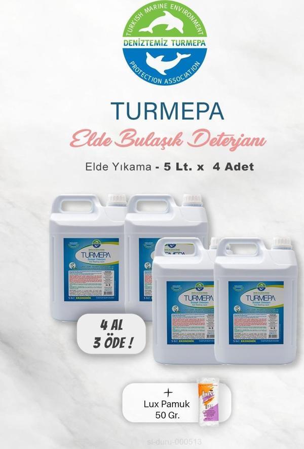 4 AL 3 ÖDE Turmepa Elde Yıkama Bulaşık Deterjanı 5 Litre, Pamuk - Image 1