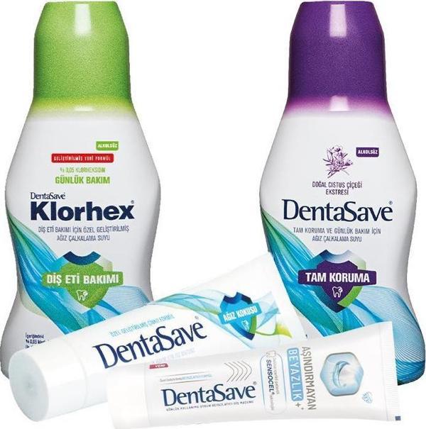 Dentasave Klorhex Günlük Bakım ve Cistus Ağız Çalkalama Suyu 300 ml, Diş Macunu Çinko ve Aşındırmayan Beyazlık 75 ml - Image 1