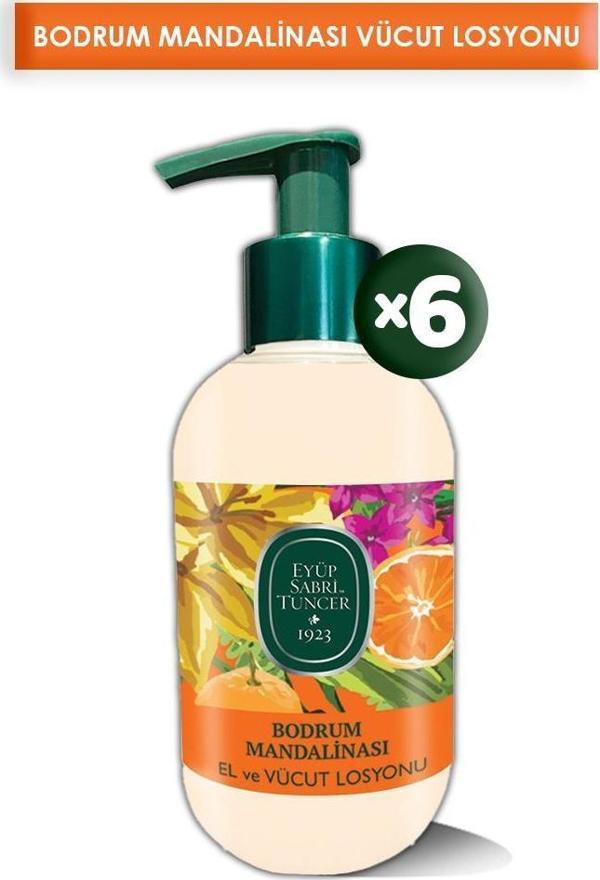 Eyüp Sabri Tuncer Bodrum Mandalinası El ve Vücut Losyonu 280 ml x 6 - Image 1