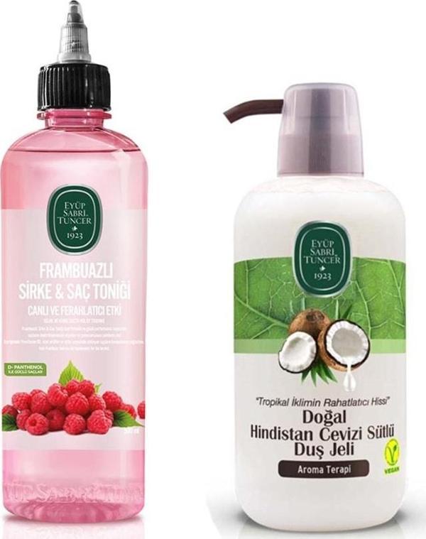Eyüp Sabri Tuncer Frambuazlı Sirke & Saç Toniği 500 ml ve Duş Jeli - Image 1