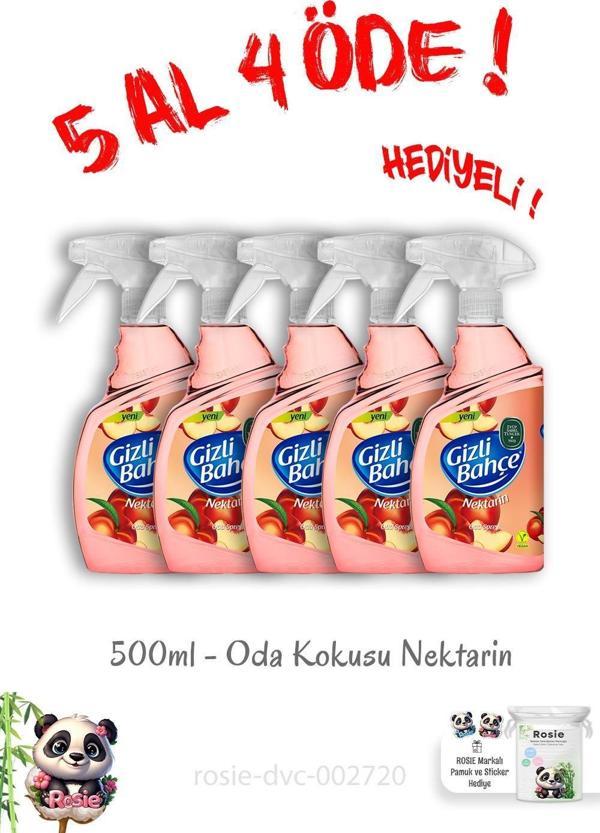 Gizli Bahçe Oda Kokusu Nektarin 500 ML 5 Al 4 Öde ve Rosie Hediye - Image 1