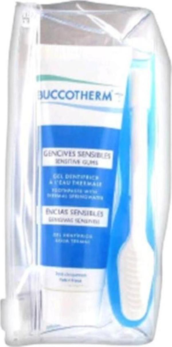 Buccotherm Travel Kit 25 Ml-Florürüsüz Hassas Diş Macunu Fırça - Image 1
