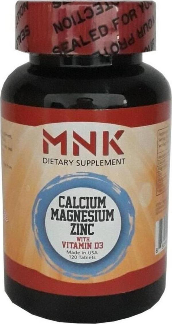 Mnk Calcium, Magnesium Zinc With Vitamin D 120 Tablet Kalsiyum Magnezyum Çinko - Image 1