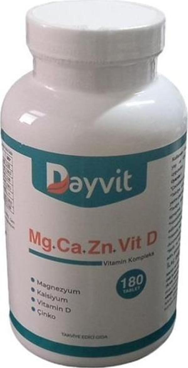Dayvit Kalsiyum Magnesium Vitamin D Çinko 180 Tablet - Image 1