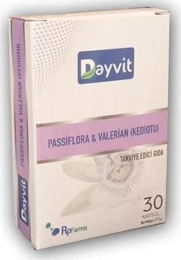 Dayvit Passiflora Valerian Kediotu 30 Kapsül - Image 1