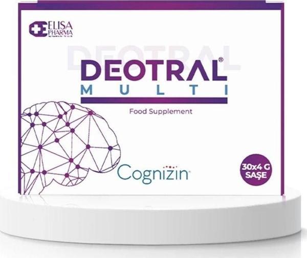 Deotral Multi 30 Saşe, Sitikolin, Fosfatidilserin, Folik Asit, B Vitamini Içeren Gıda Takviyesi - Image 1
