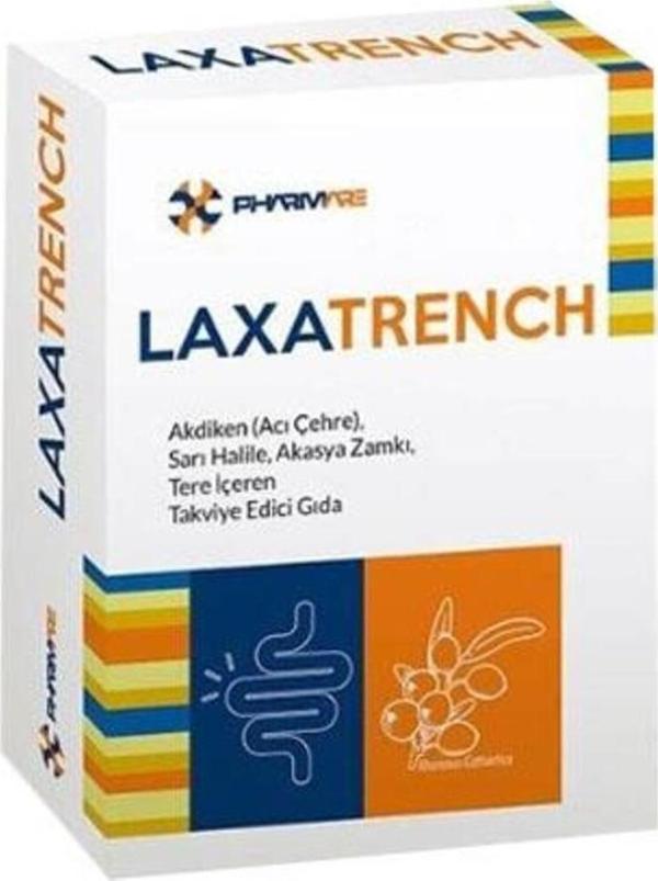 Pharmare Laxatrench Akdiken (Acı Çehre), Sarı Halile, Akasya Zamkı, Tere Içeren Tablet Takviye Edici Gıda - Image 1