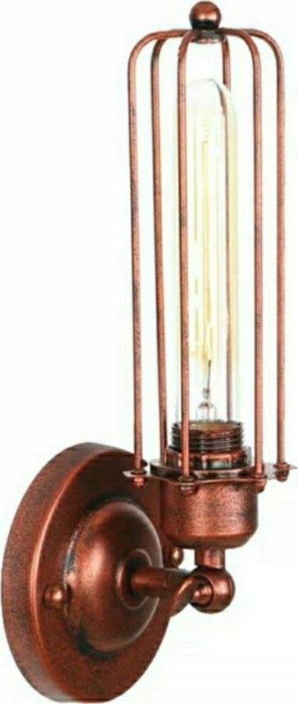 Rsylight Retro Metal Dekoratif Rustik Bakır Patinalı Mafsallı Duvar Aplik - Image 1