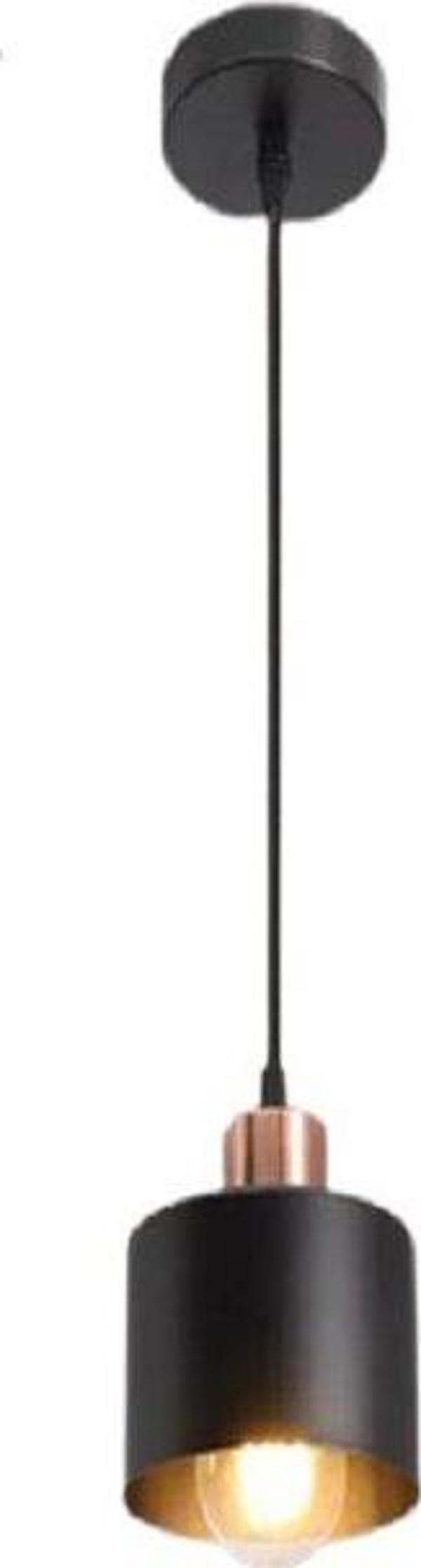  Rsylight Retro Metal Dekoratif Siyah Rustik Tekli Sarkıt Avize Çap 15 cm - Image 1