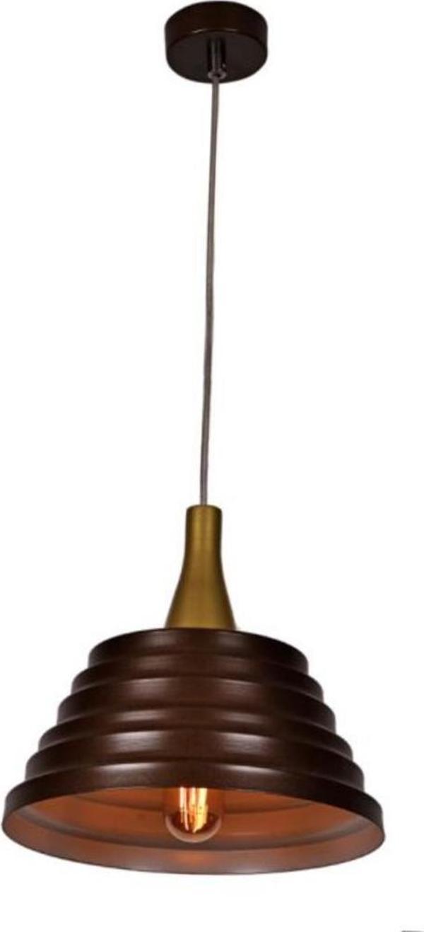  Rsylight Retro Metal Dekoratif Kahve Rustik Tekli Sarkıt Avize Çap 27 cm - Image 1