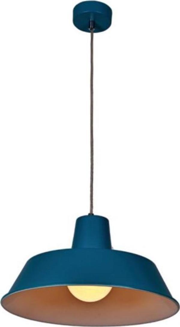  Rsylight Retro Metal Dekoratif Mavi içi  Rustik Tekli Sarkıt Avize Çap 35 cm - Image 1