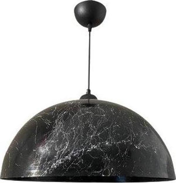 Rsylight Retro Siyah Mermer Desenli Dekoratif Tekli Rustik Metal Sarkıt Avize 40 Cm - Image 1