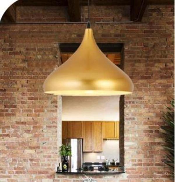 Rsylight Retro Metal Dekoratif Gold Rustik Tekli Sarkıt Avize Çap 43 cm - Image 1