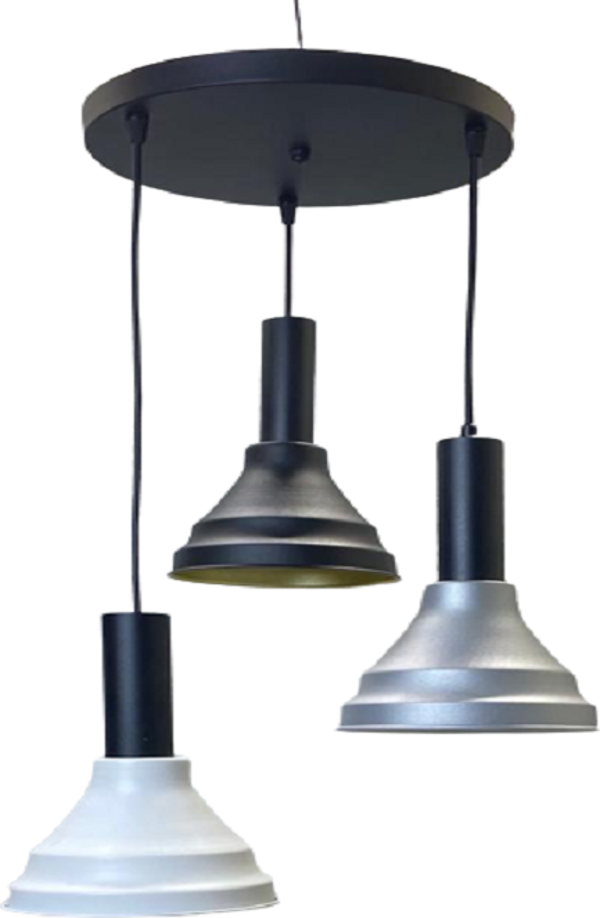Rsylight Vina Retro Metal Dekoratif 3 lü Modern Rustik Sarkıt Avize çap:30 cm - Image 1