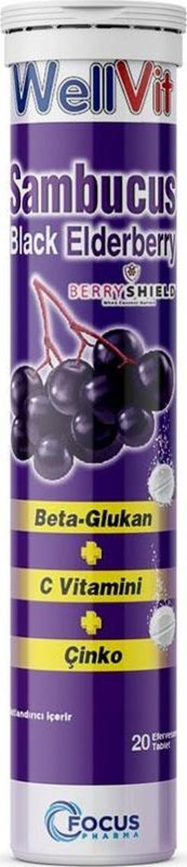 Wellvit Karamürver Ekstresi Beta-Glukan 20 Efervesan Tablet - Image 1
