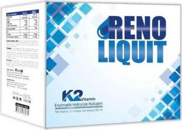 Renova Reno Liquit K2 Vitamin Enzimatik Hidrolize Kollajen 30X30Ml Oral İçilebiir Ampul - Image 1