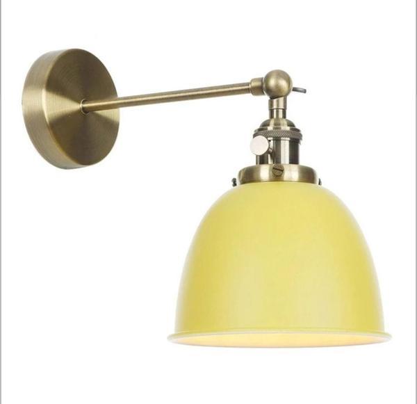 Rys Retro Sarı Metal Dekoratif Rustik Mafsallı Duvar Aplik - Image 1