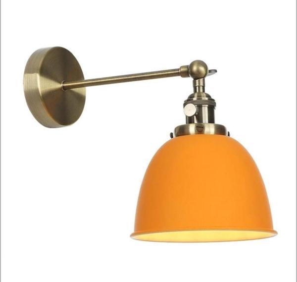 Rys Retro Turuncu Metal Dekoratif Rustik Mafsallı Duvar Aplik - Image 1