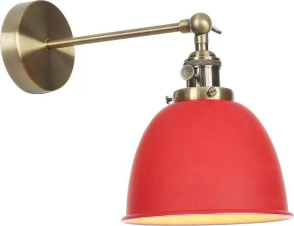 Rys Retro Metal Dekoratif Mafsallı Kırmızı Duvar Aplik - Image 1