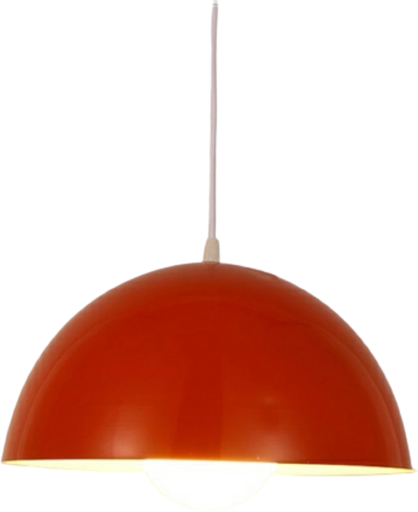 Rys Retro Metal Dekoratif Kırmızı Tekli Sarkıt Avize çap:40 cm - Image 1