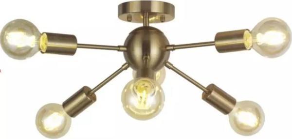 Rys  Retro Eskitme Kaplama 6Lı Dekoratif Tavan Plofyoner Avize - Image 1