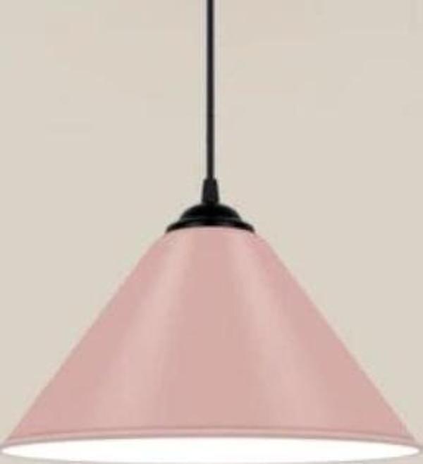 Rys Retro Metal Dekoratif Rustik Kafe Mutfak Aydınlatma Pembe Tekli Sarkıt Avize Çap:30 Cm - Image 1