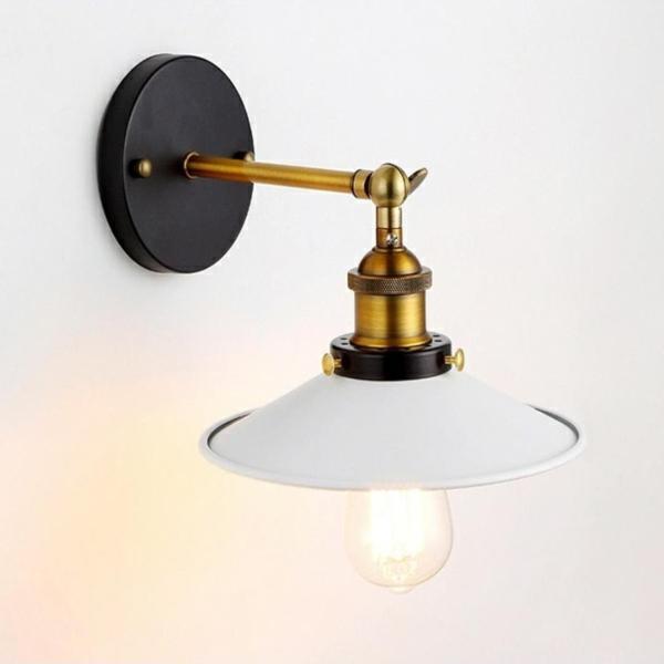 Rys  Retro Metal Dekoratif Mafsallı Akrobatik Beyaz Duvar Aplik Çap.23 cm - Image 1