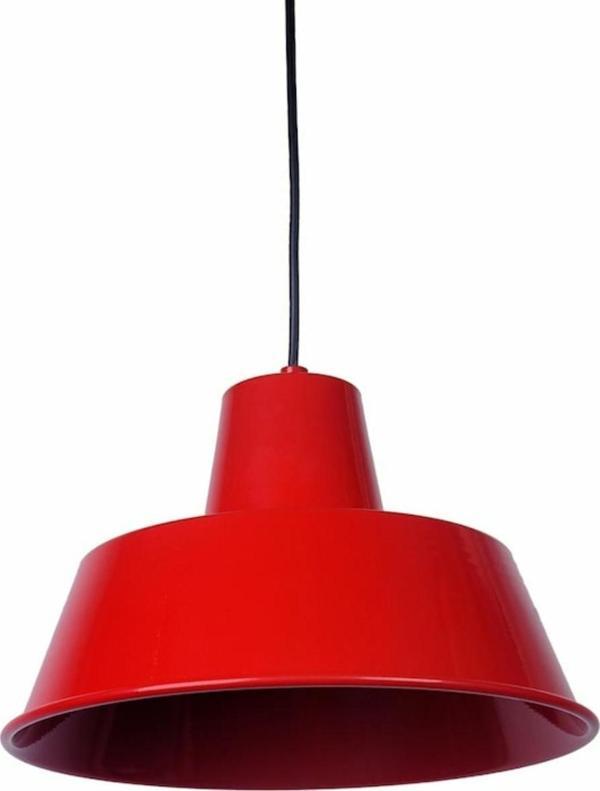 Rys Retro Metal Sarkıt Avize Rustik Tekli Kırmızı Sarkıt Cafe Mutfak Aydınlatma Çap:35 cm - Image 1