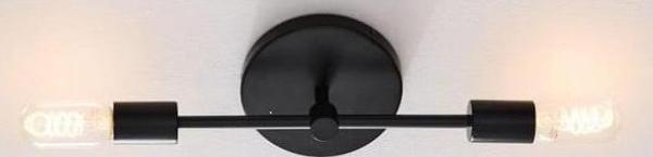 Retro Metal Siyah 2 Li Tavan Plofyoner Rustik Avize - Image 1