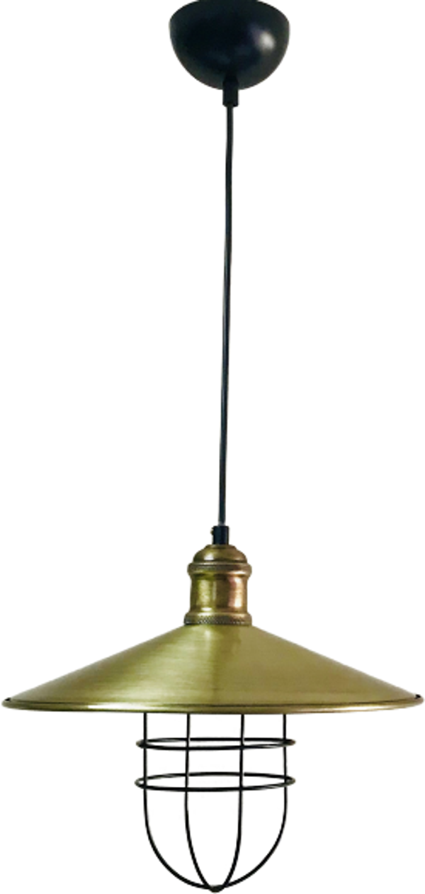 Retro Metal Sarkıt Avize Rustik Tekli Sarkıt Eskitme Kafesli Cafe Mutfak Aydınlatma 40 cm - Image 1