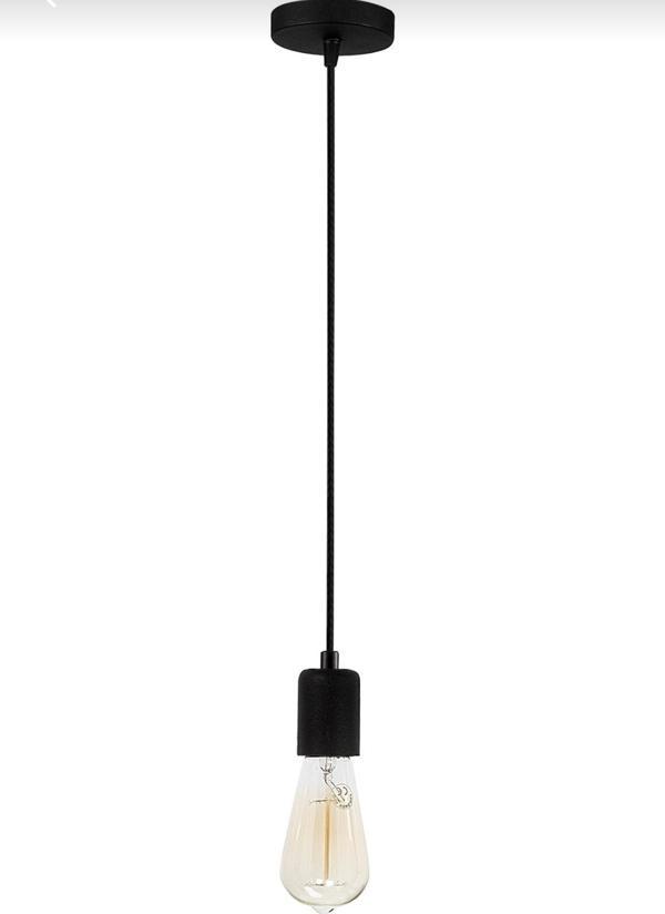 Rys Retro Modern Tekli Siyah Metal Sarkıt Avize - Image 1