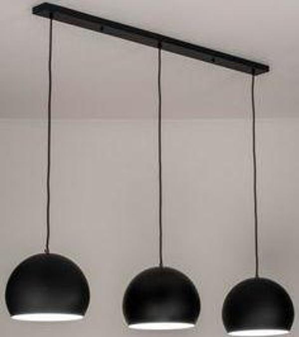 Rsylight Metal Retro Masa Üstü Siyah 3 Lü Dekoratif Sarkıt Avize - Image 1