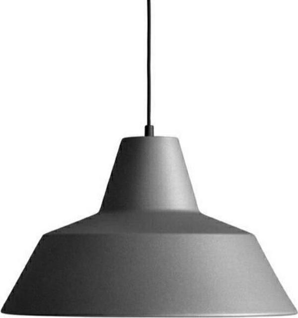 Retro Metal Sarkıt Avize Rustik Tekli Sarkıt Gri İçi Beyaz Cafe Mutfak Aydınlatma 22 cm - Image 1
