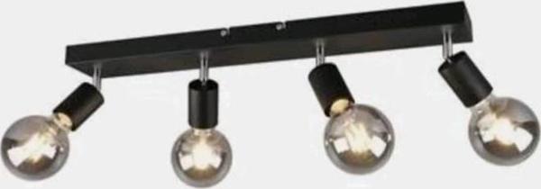 Rsylight Retro Metal Rustik Mafsallı 4 Lü Siyah Modern Spor Spot Avize  - Image 1