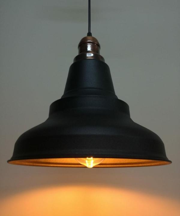 Retro Metal Sarkıt Avize Rustik Tekli Sarkıt Siyah  Cafe Mutfak Aydınlatma - Image 1