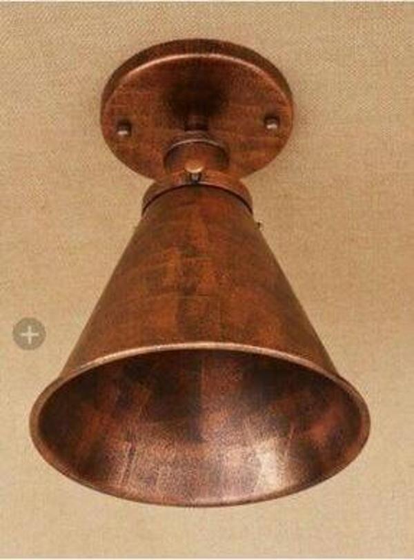 Rys Retro Metal bakır Batinalı Dekoratif Tavan Avize 18 cm  - Image 1