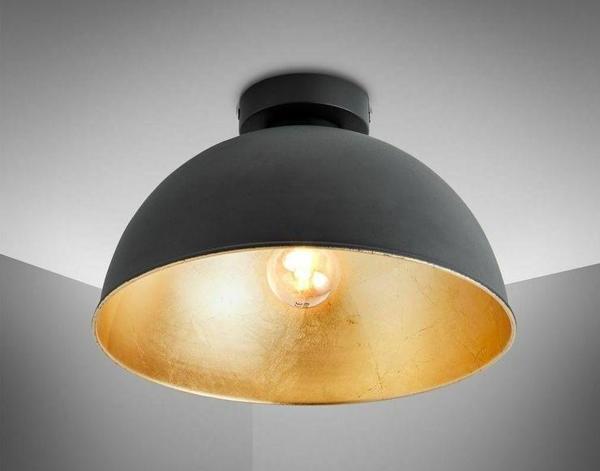 Rsylight Retro Metal Dekoratif Rustik Siyah Tavan Plofyoner Avize Çap 30 cm - Image 1