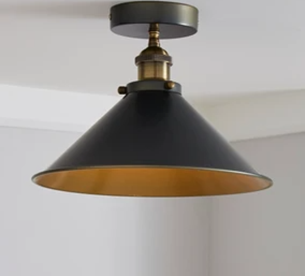 Rsylight Retro Metal Tavan Plofyoner Rustik Dekoratif Tavan Avize Çap:30 cm  - Image 1
