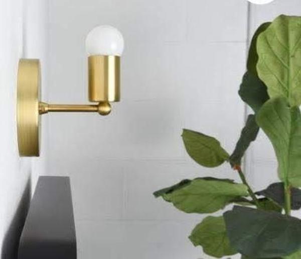 Rys Retro Metal Mat Gold Dekoratif Duvar Aplik  - Image 1