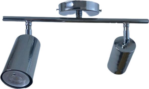 Rsylight Metal Modern 2Li Krom Kaplama Led Spot Avize Beyaz Ampullü - Image 1