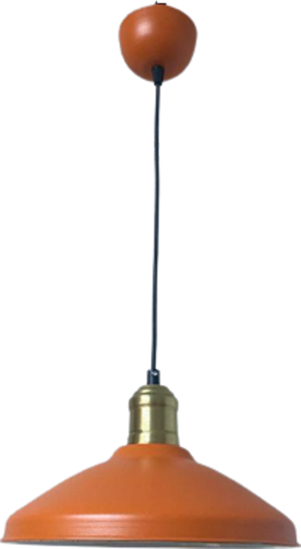 Rsylight Retro Metal Rustik Dekoratif Turuncu Tekli Sarkıt Avize çap:25 cm - Image 1