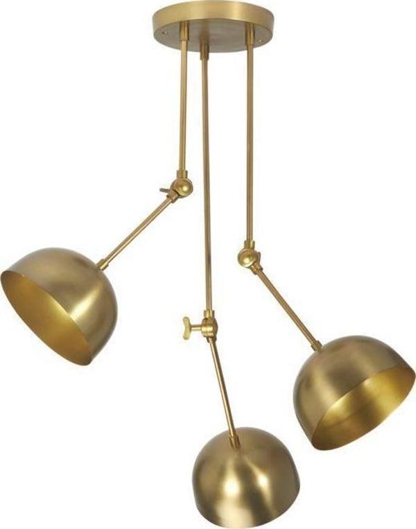 Rsylight Retro Metal 3Lü Eskitme Kaplama Akrobatik Mafsallı Dekoratif Rustik Avize - Image 1