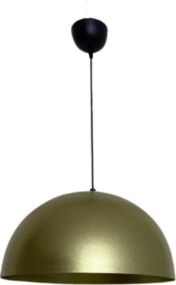 Dylight Retro Gold Metal Dekoratif Tekli Kafe Mutfak Aydınlatma Avize Çap:40cm - Image 1