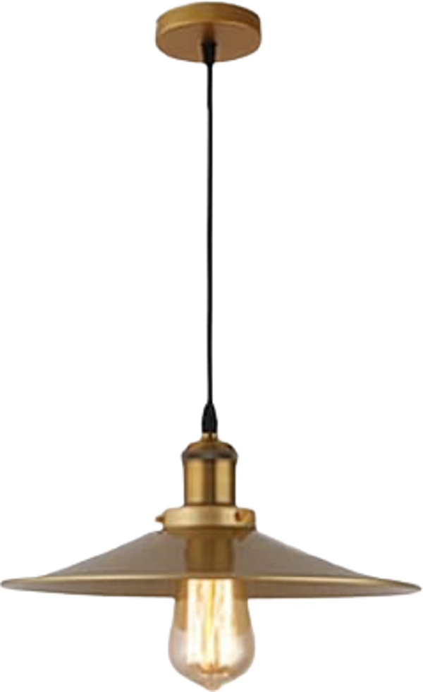 Dylight Retro Metal Eskitme Kaplama Tekli Metal Sarkıt Avize Çap:40 cm - Image 1