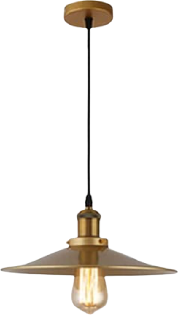 Dylight Retro Metal Eskitme Kaplama Tekli Metal Sarkıt Avize Çap:30 cm - Image 1