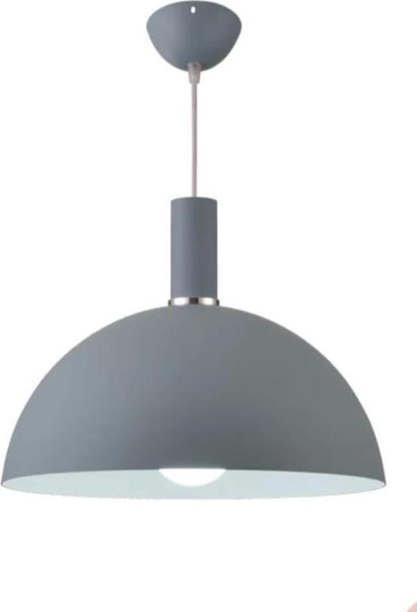 Dylight Retro Metal Gri Dekoratif Rustik Kafe Mutfak Sarkıt Avize çap 40 cm - Image 1