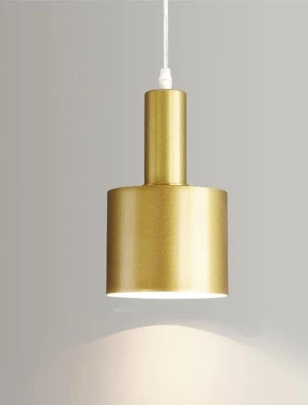 Dylight Retro Metal Gold Dekoratif Rustik Kafe Mutfak Sarkıt Avize çap 20 cm - Image 1